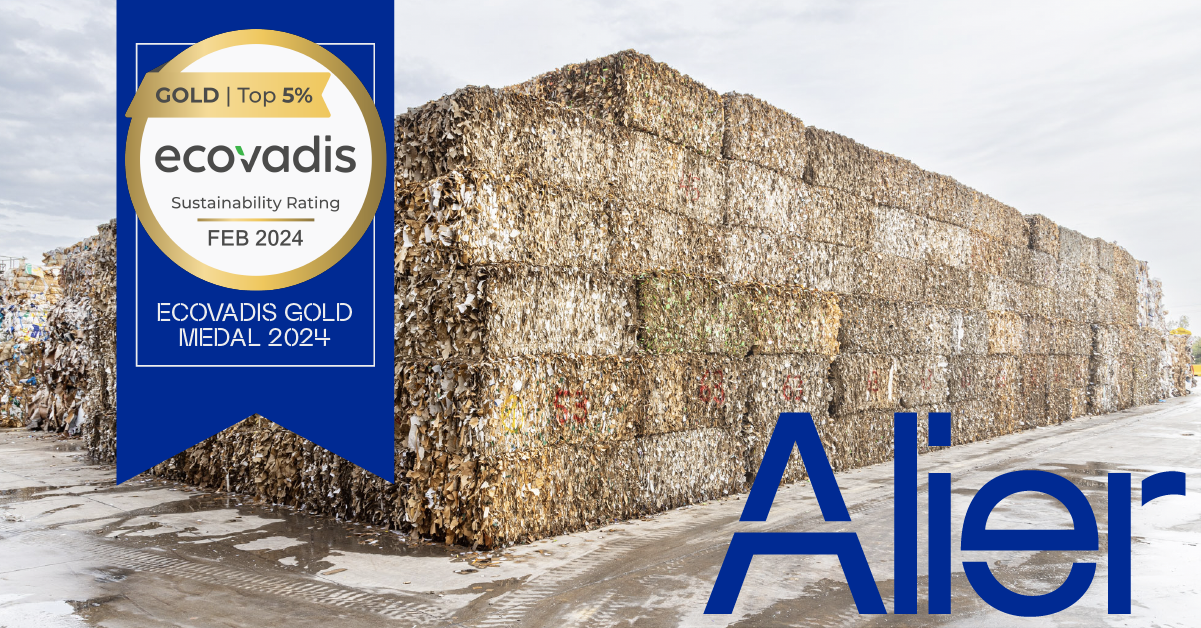 obtained certification and the GOLD Medal from @ECOVADIS, the global standard for corporate sustainability ratings, with over 100,000 companies evaluated across 175 countries.
We are positioned among the top 5% of companies evaluated by EcoVadis in the last 12 months (with a percentile of 96%), including our rating of 80 out of 100 in the environmental pillar.
At Alier, we are committed to continuing to work to improve year after year, in line with our triple impact ESG commitment (environmental, social, and governance) outlined in our Sustainability Master Plan.